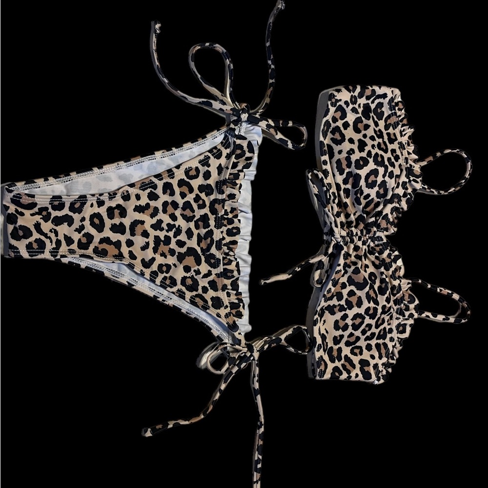 Shein graphic print leopard bikini